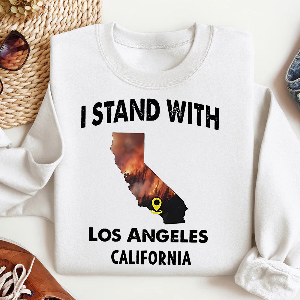 California Strong I Stand With Los Angeles T-Shirt Shirts PopCulturePrints