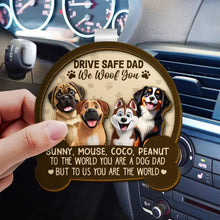 Load image into Gallery viewer, Drive Safe Mom - I Woof You 3D Dog Visor Clip - Personalized Gift for Dog Moms Car Visor Clip PopCulturePrints
