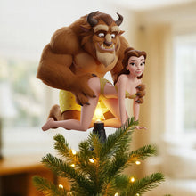 Load image into Gallery viewer, “Make Your Holiday Magical!” Funny Fairy Tale Tree Topper - Personalized Gift for Couples Ornament PopCulturePrints
