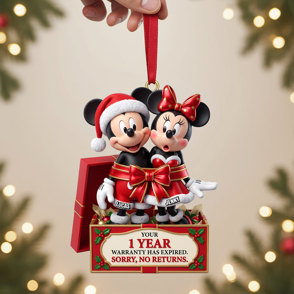 ‘Your 1 Year Warranty Has Expired’ - Personalized Funny Christmas Ornament for Couples