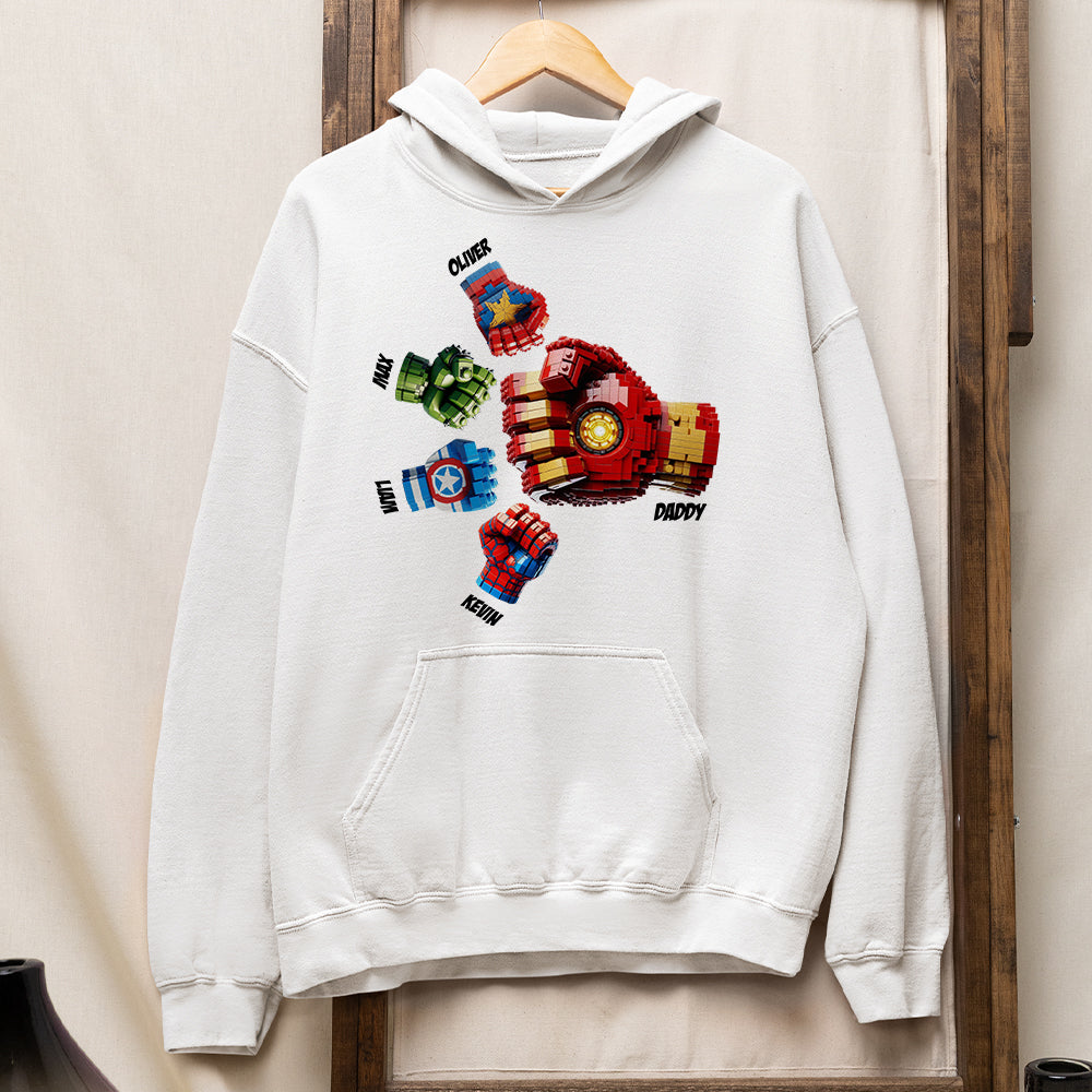 "Super Dad's Fist Bump Shirt" - Personalized Gift for Dad, Grandpa, and More! Shirts PopCulturePrints