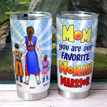 Load image into Gallery viewer, Custom Mom Warrior Tumbler - Personalized Mother&#39;s Day Gift Tumbler Cup PopCulturePrints
