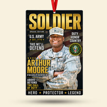 Load image into Gallery viewer, Honor Your Hero - Custom Photo Christmas Ornament for Proud Soldiers Ornament PopCulturePrints
