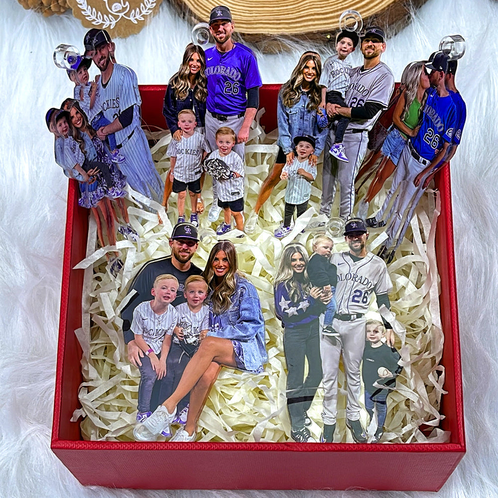 Personalized Baseball Family Photo Keepsake Ornament Ornament PopCulturePrints