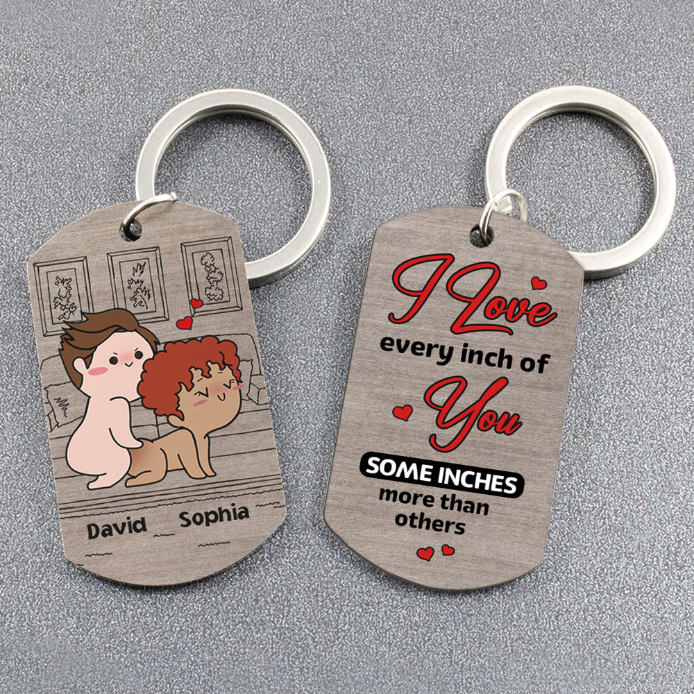 Personalized Naughty Couple Keychain - Custom Couple Gift Keychains PopCulturePrints