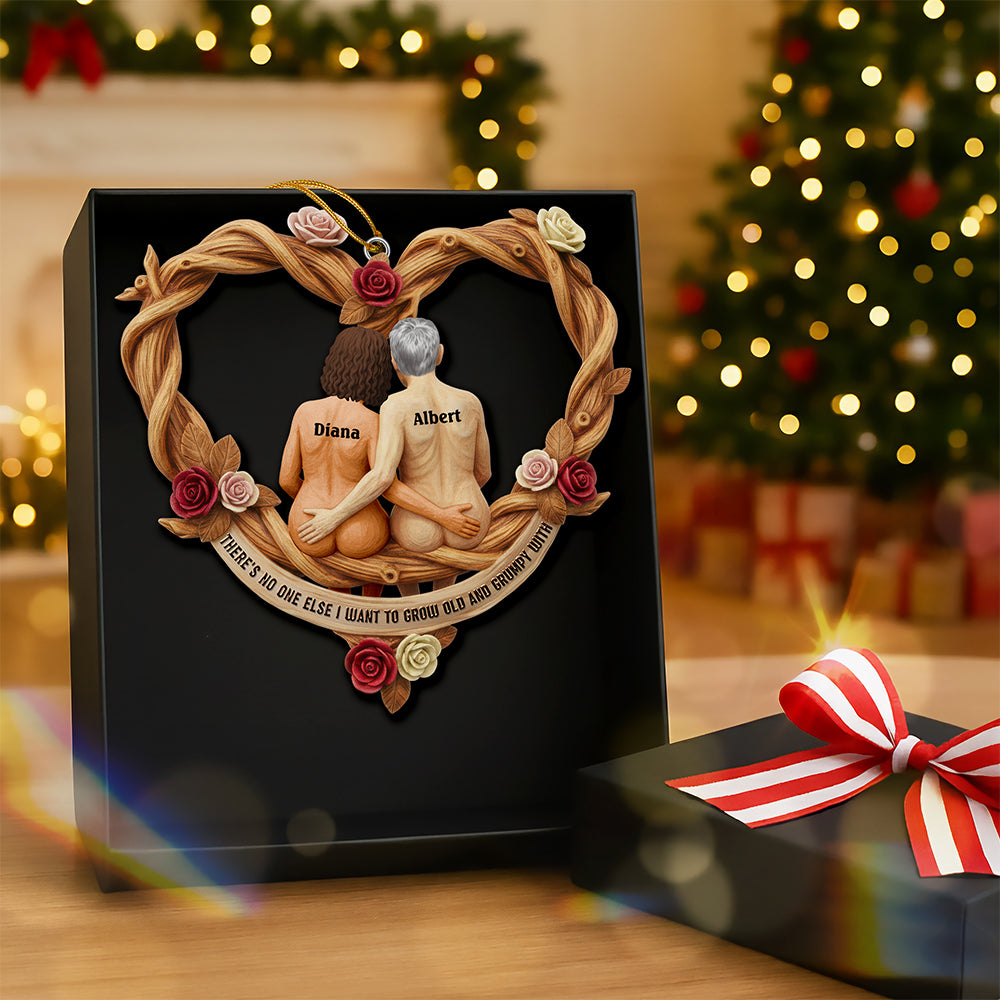 "There's No One Else!" - Old Couple Wood Ornament - Personalized Gift for Couples Ornament PopCulturePrints