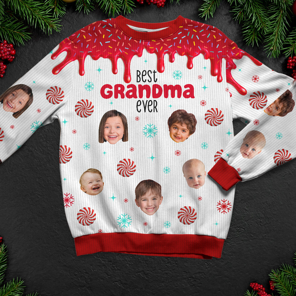 Personalized Best Grandma Ever Photo Sweatshirt