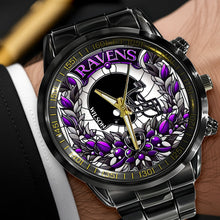 Load image into Gallery viewer, &quot;Time for Touchdowns!&quot; Personalized Football Team Men&#39;s Watch - Perfect Gift for Football Lovers Men&#39;s Watch PopCulturePrints
