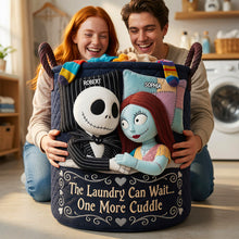 Load image into Gallery viewer, One More Cuddle Quilted Laundry Basket - Personalized Gifts For Couple 01OHDT130726 Laundry Basket PopCulturePrints
