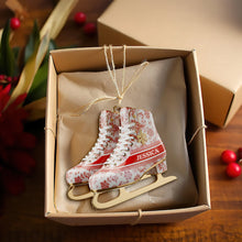 Load image into Gallery viewer, “Skate Into the Holidays” - Winter Skating Ornament - Personalized Gift for Ice Skating Lovers Ornament PopCulturePrints
