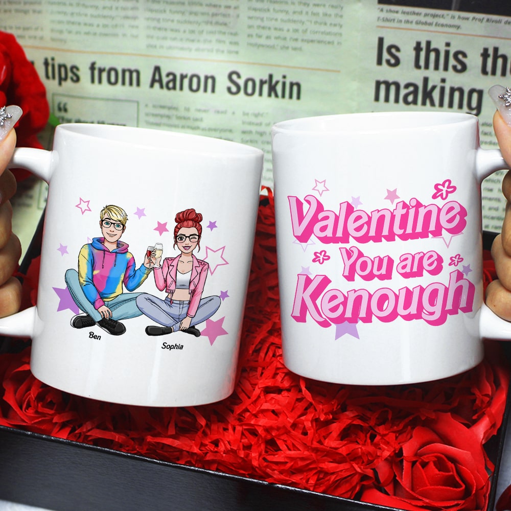 Valentine's Day Personalized Couple Mug | Custom Valentine's Day Gifts Coffee Mug PopCulturePrints