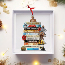 Load image into Gallery viewer, Personalized Masterpiece Stack Acrylic Ornament - A Perfect Gift for Cinema Geeks! Ornament PopCulturePrints
