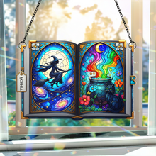 Load image into Gallery viewer, Witch Suncatcher - Personalized Gift for Magical Souls Ornament PopCulturePrints
