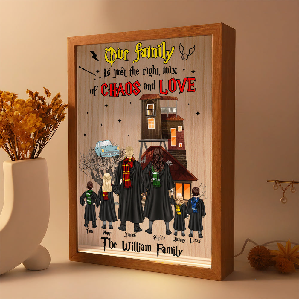 Personalized Wizarding Family Print - Chaos and Love Theme