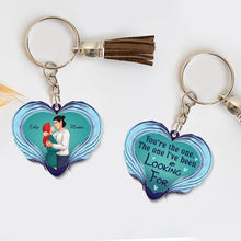 Load image into Gallery viewer, Personalized Couple Keychain - You&#39;re The One Gift Keychains PopCulturePrints
