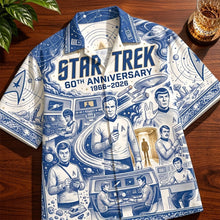 Load image into Gallery viewer, “Set Sail on a Legendary Adventure” - Customized Hawaiian Shirt - Perfect Gift for Fans of Pop Culture and Star Trek Enthusiasts
