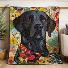 Load image into Gallery viewer, Colorful Labrador Retriever Dog Christmas Quilt Bed Set for Pet Lovers Blanket PopCulturePrints
