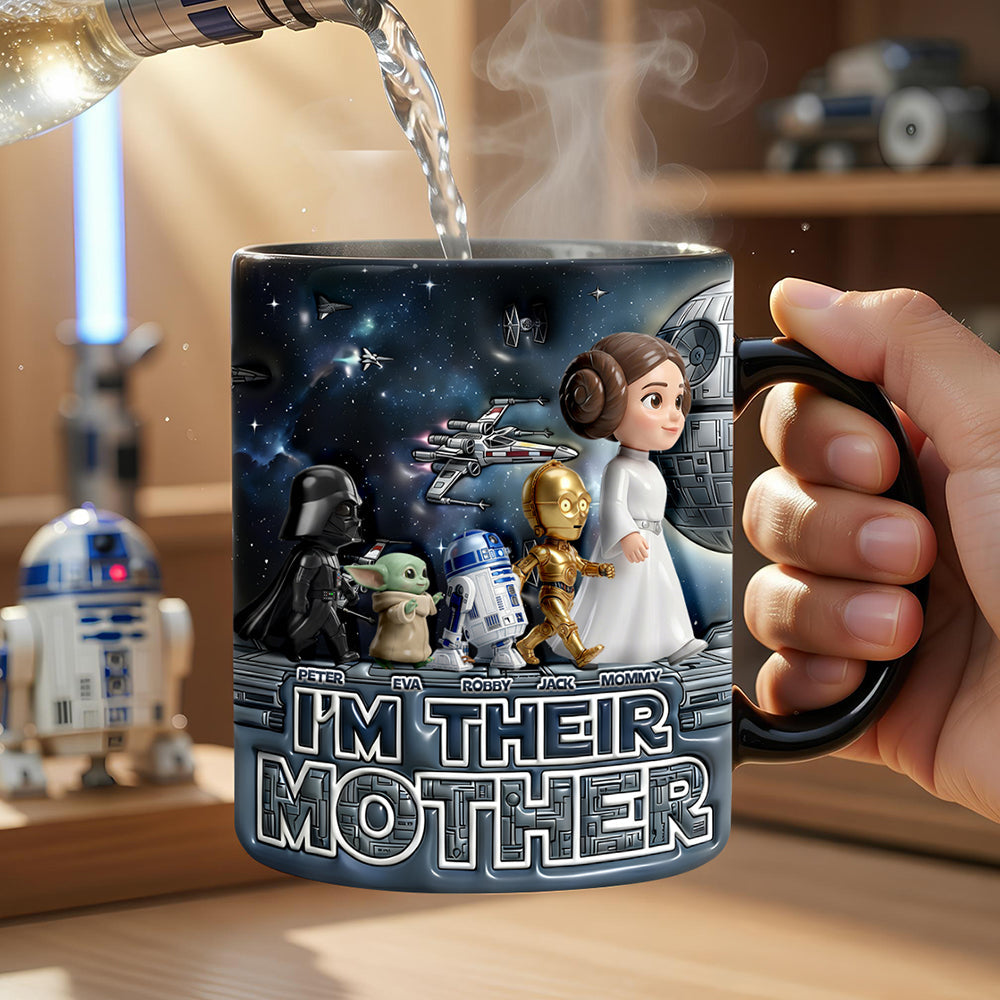 I'm Their Mother - Personalize Your Cosmic Mom & Kids Ceramic Coffee Mug | Perfect Gift for Mom, Grandma, and More! Coffee Mug PopCulturePrints
