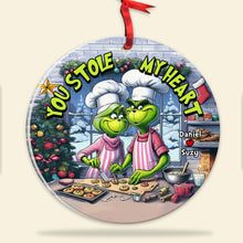 Load image into Gallery viewer, Personalized Christmas Ornament for Couples - Baking in the Kitchen
