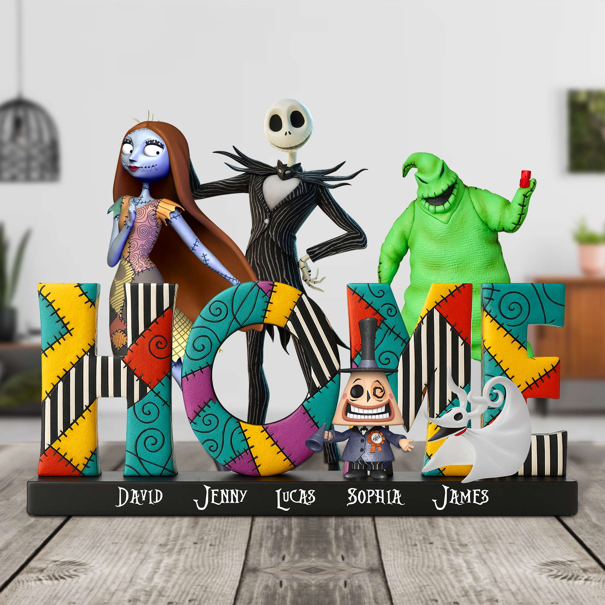 The Spooky Family Acrylic Plaque - A Personalized Gift for Halloween Lovers Shaped Plaques PopCulturePrints
