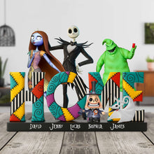 Load image into Gallery viewer, The Spooky Family Acrylic Plaque - A Personalized Gift for Halloween Lovers Shaped Plaques PopCulturePrints
