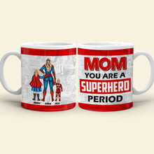 Load image into Gallery viewer, Personalized Superhero Mom Coffee Mug - Mother&#39;s Day Gift Coffee Mug PopCulturePrints
