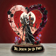 Load image into Gallery viewer, "Till Death Do Us Part" - Spooky Couple Acrylic Light Box - Personalized Gifts for Couples Light Box PopCulturePrints
