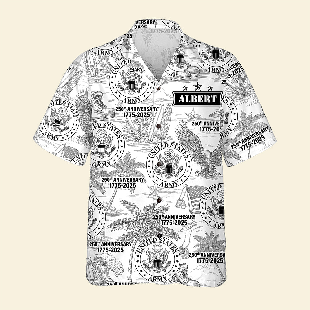 Celebrate Freedom: Personalized Military Hawaiian Shirt - Custom Gift for Soldiers Hawaiian Shirts PopCulturePrints
