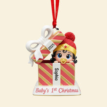 Load image into Gallery viewer, Capture the Magic of Baby&#39;s First Christmas - Personalized Christmas Ornament for Kids Ornament PopCulturePrints
