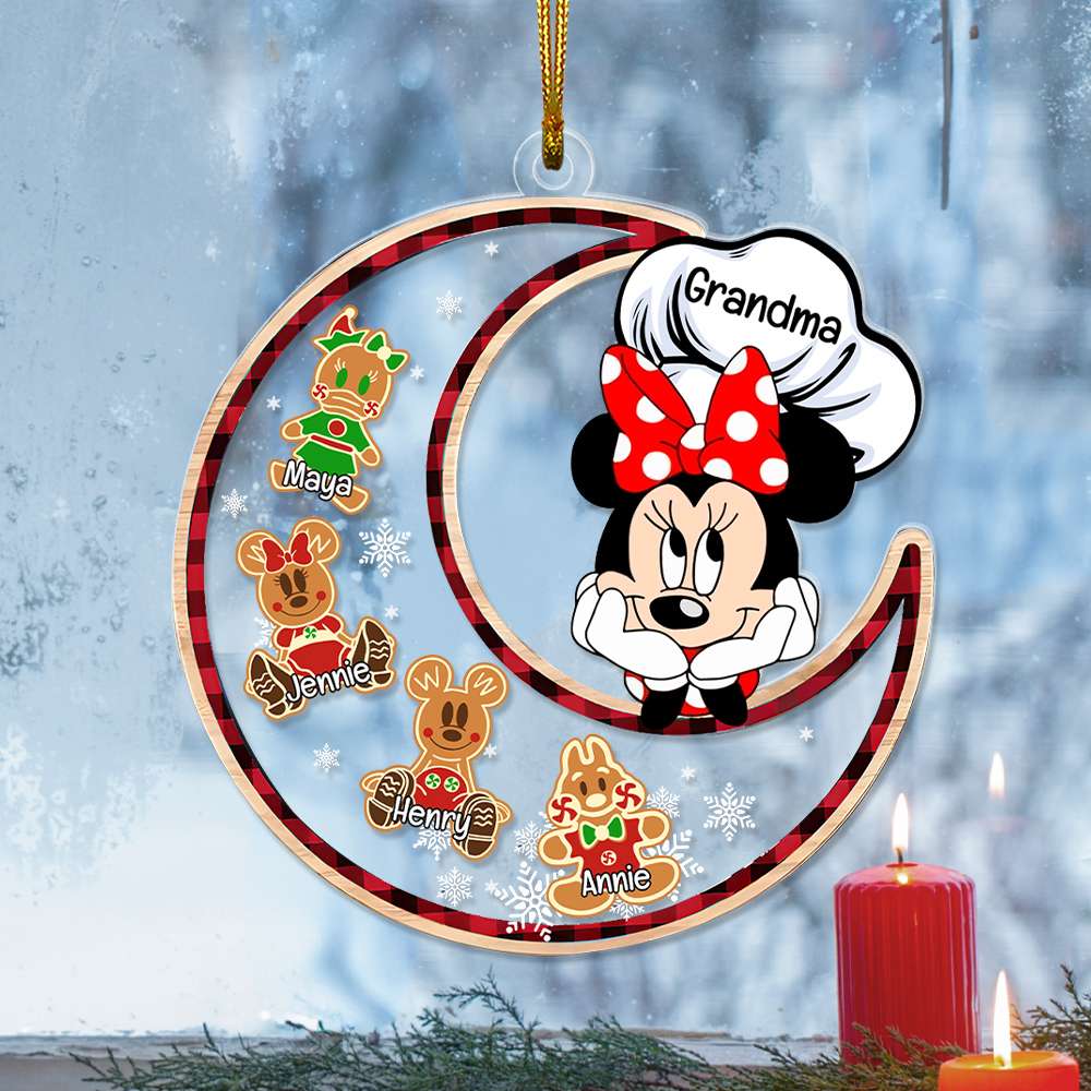 Personalized Christmas Ornament for Grandma - Minnie Mouse Design Ornament PopCulturePrints