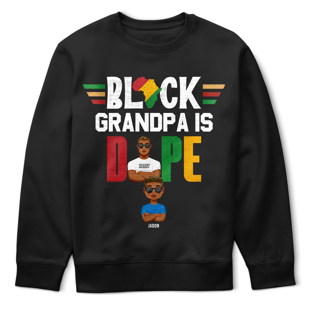 Black Dad Is Dope - Personalized T-Shirt for the Coolest Dads T-shirt PopCulturePrints