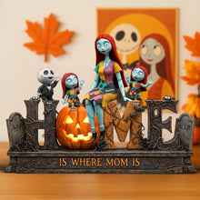 Load image into Gallery viewer, Home is Where Mom Is - Personalized Mom and Kids Spooky Acrylic Plaque - Gift for Mom, Grandmother, and More Shaped Plaques PopCulturePrints

