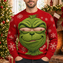 Load image into Gallery viewer, “Steal the Show This Christmas!” - Funny Christmas Stealer Knitted Ugly Sweater - Personalized Gift for Him
