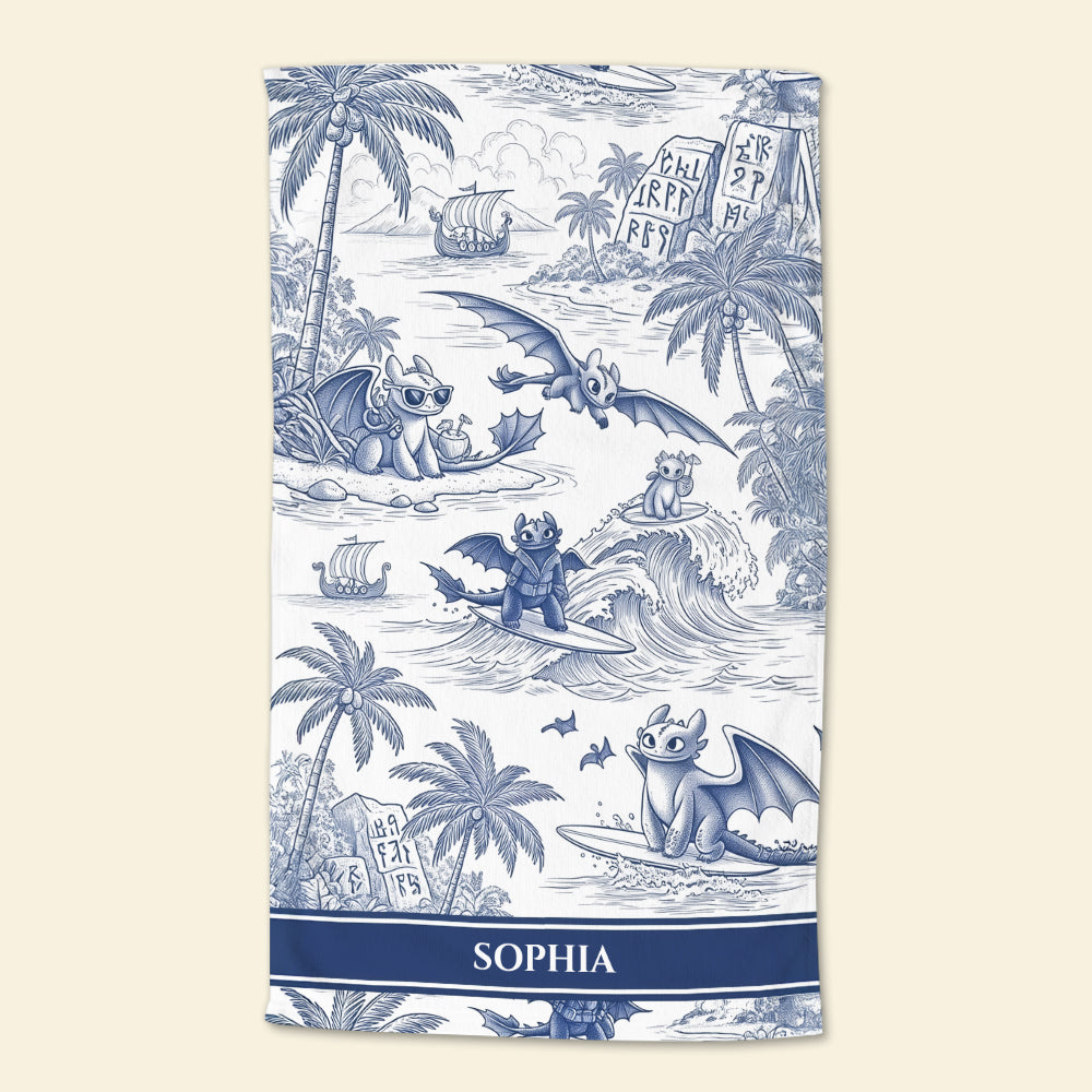 'Embrace Your Fantasy with Winged Vibes' - Personalized Beach Towel for Fantasy Lovers Beach Towel PopCulturePrints