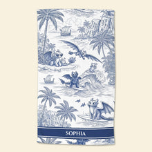 Load image into Gallery viewer, &#39;Embrace Your Fantasy with Winged Vibes&#39; - Personalized Beach Towel for Fantasy Lovers Beach Towel PopCulturePrints
