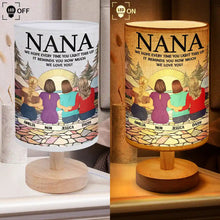 Load image into Gallery viewer, Mom, We Hope Every Time You Light This Up - Personalized Fabric Lamp for Mom and Grandma Fabric Lamp PopCulturePrints
