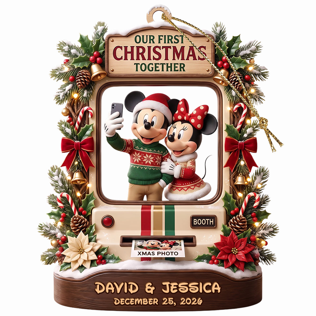 Our First Christmas Together Ornament - Personalized Gift for Couples