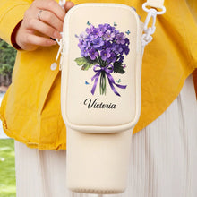 Load image into Gallery viewer, “Celebrate Every Moment” - Personalized Birth Flower Bouquet Bottle Carrier Bag - Gift for Mom, Grandma, and More Bottle Carrier Bag PopCulturePrints
