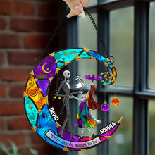 Load image into Gallery viewer, We&#39;re Simply Meant to Be - Personalized Moonlight Love Suncatcher Ornament for Couples Ornament PopCulturePrints
