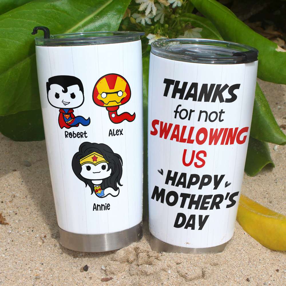 Funny Superhero Mug for Mom - Thanks for Raising Us Coffee Mug PopCulturePrints
