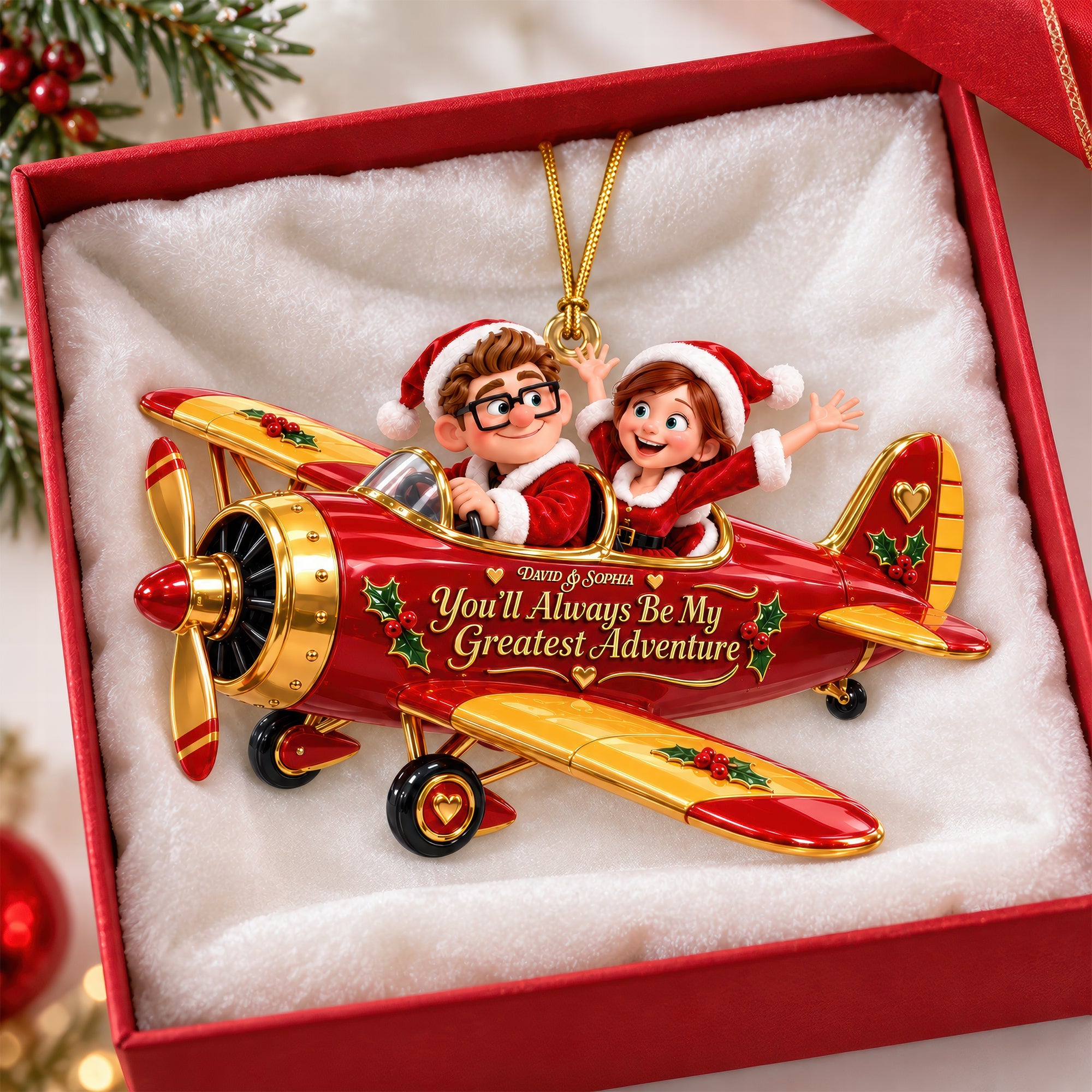 You'll Always Be My Greatest Adventure - Cute Adventurous Couple Acrylic Ornament | Personalized Christmas Gifts for Couples Ornament PopCulturePrints