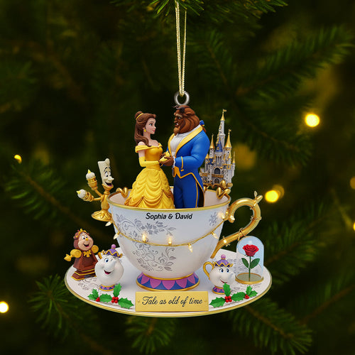 Tale as Old as Time - Personalized Christmas Acrylic Ornament for Couples Ornament PopCulturePrints