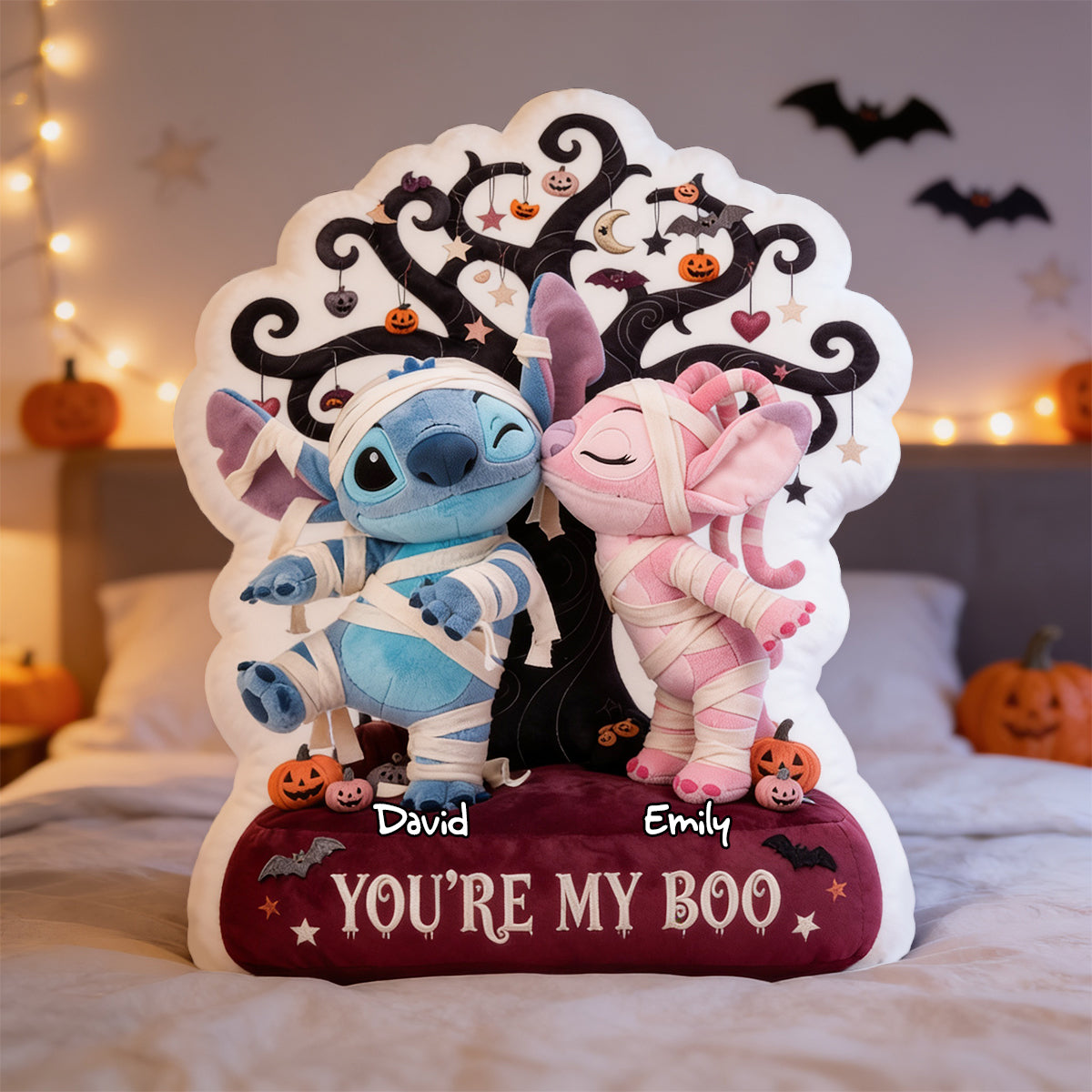 You're My Boo - Cosmic Love Custom Shape Pillow for Couples