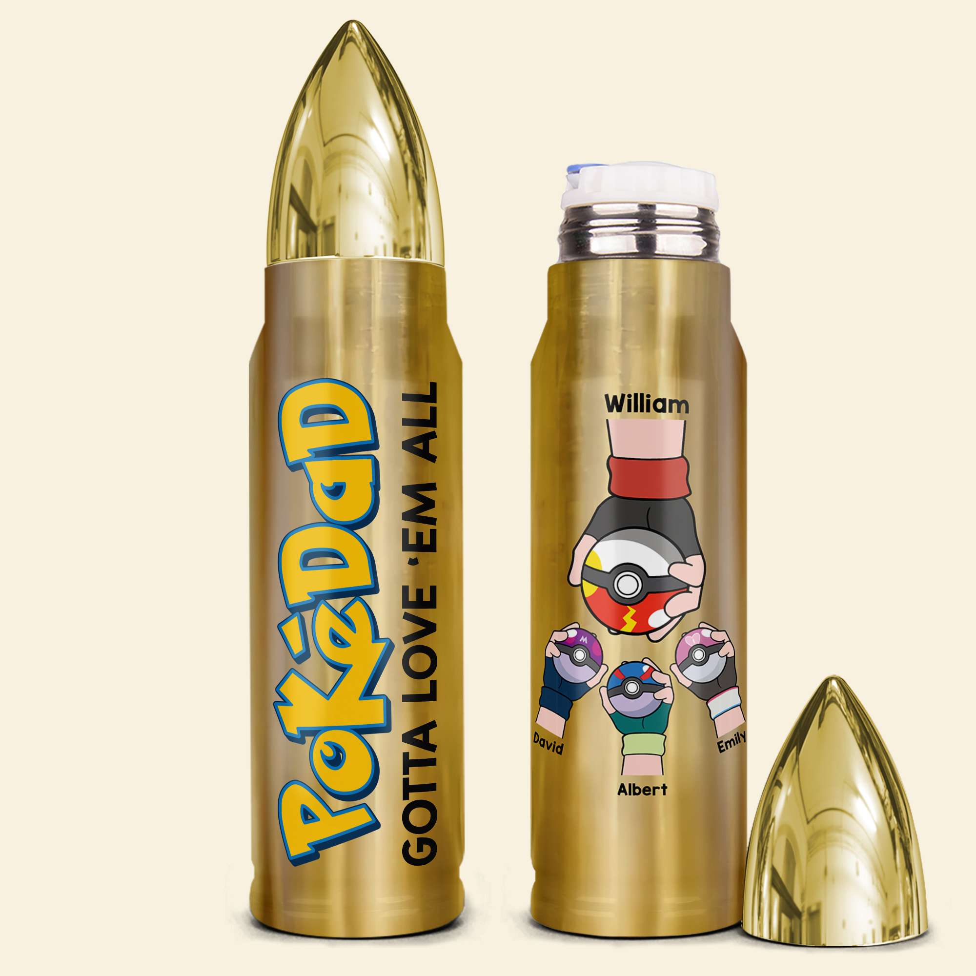 Personalized Bullet Tumbler for Dad - PokéDad Collection