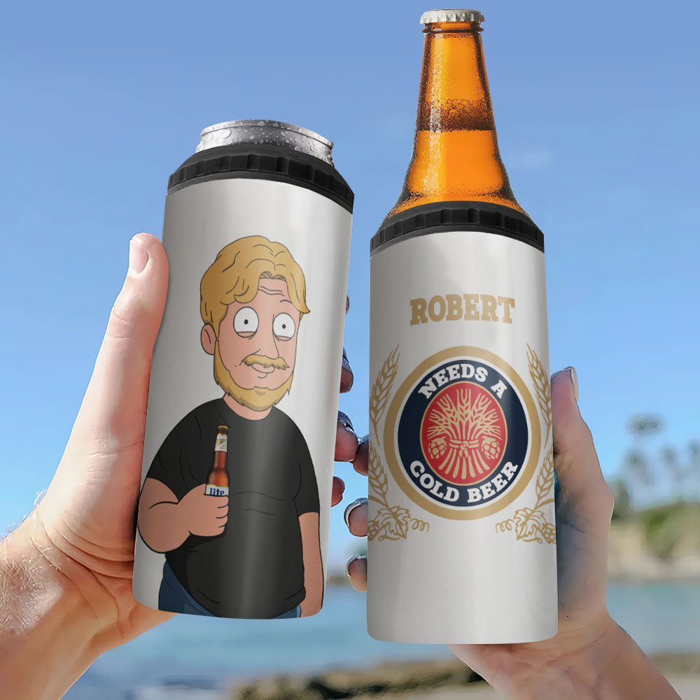 Personalized Dad Bod Beer Cooler Tumbler Can Cooler PopCulturePrints