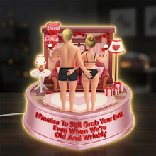 Load image into Gallery viewer, I Promise To Still Grab Your Butt – Personalized Love Promise Light Box Gift for Couples Light Box PopCulturePrints

