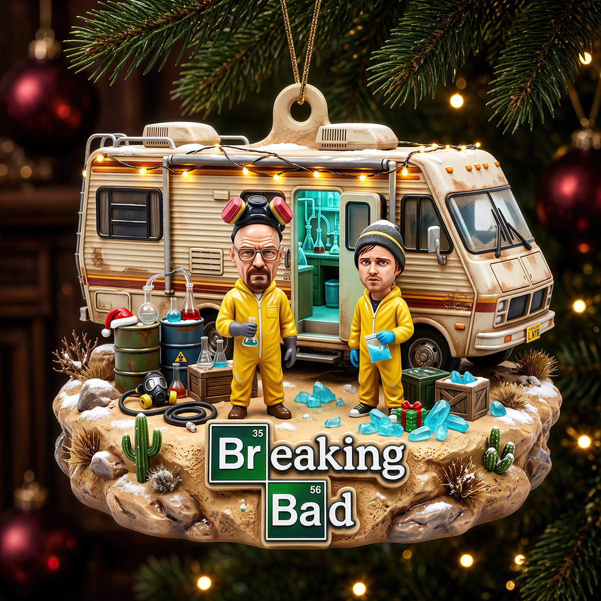 "Say Hello to Adventure" - Risky Business Acrylic Ornament - Personalized Christmas Gifts for Fans of Breaking Bad
