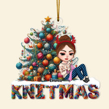 Load image into Gallery viewer, Personalized Knitting Christmas Tree Acrylic Ornament Ornament PopCulturePrints
