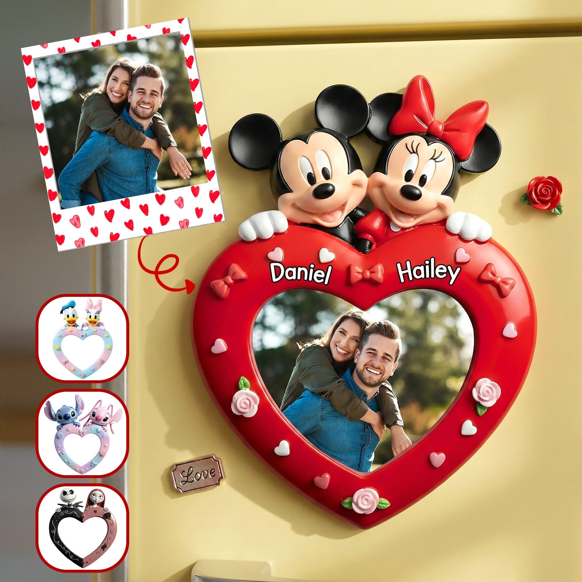 “Love is in the Details” - Personalized Romantic Heart Fridge Magnet for Couples Fridge Magnet PopCulturePrints