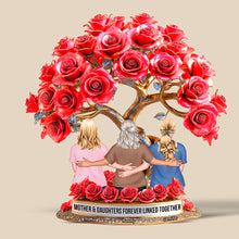 Load image into Gallery viewer, Mother &amp; Daughters Forever Linked Together - Personalized Gifts for Mom Shaped Plaques PopCulturePrints
